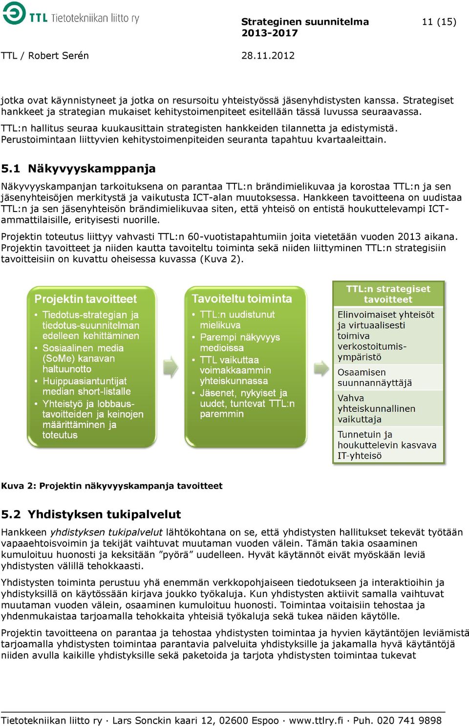 Perustoimintaan liittyvien kehitystoimenpiteiden seuranta tapahtuu kvartaaleittain. 5.