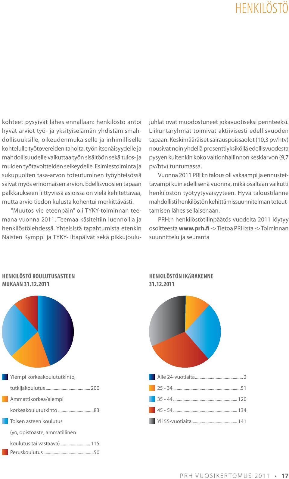 Esimiestoiminta ja sukupuolten tasa-arvon toteutuminen työyhteisössä saivat myös erinomaisen arvion.