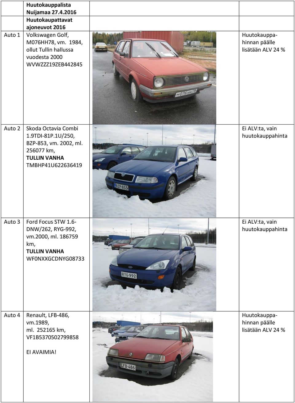 1U/250, BZP-853, vm. 2002, ml. 256077 km, TULLIN VANHA TMBHP41U622636419 Auto 3 Ford Focus STW 1.