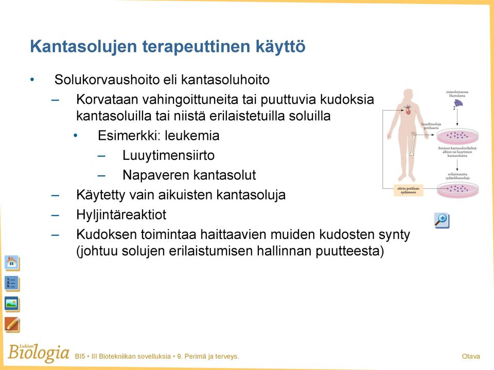 Luuytimensiirto Napaveren kantasolut Käytetty vain aikuisten kantasoluja Hyljintäreaktiot