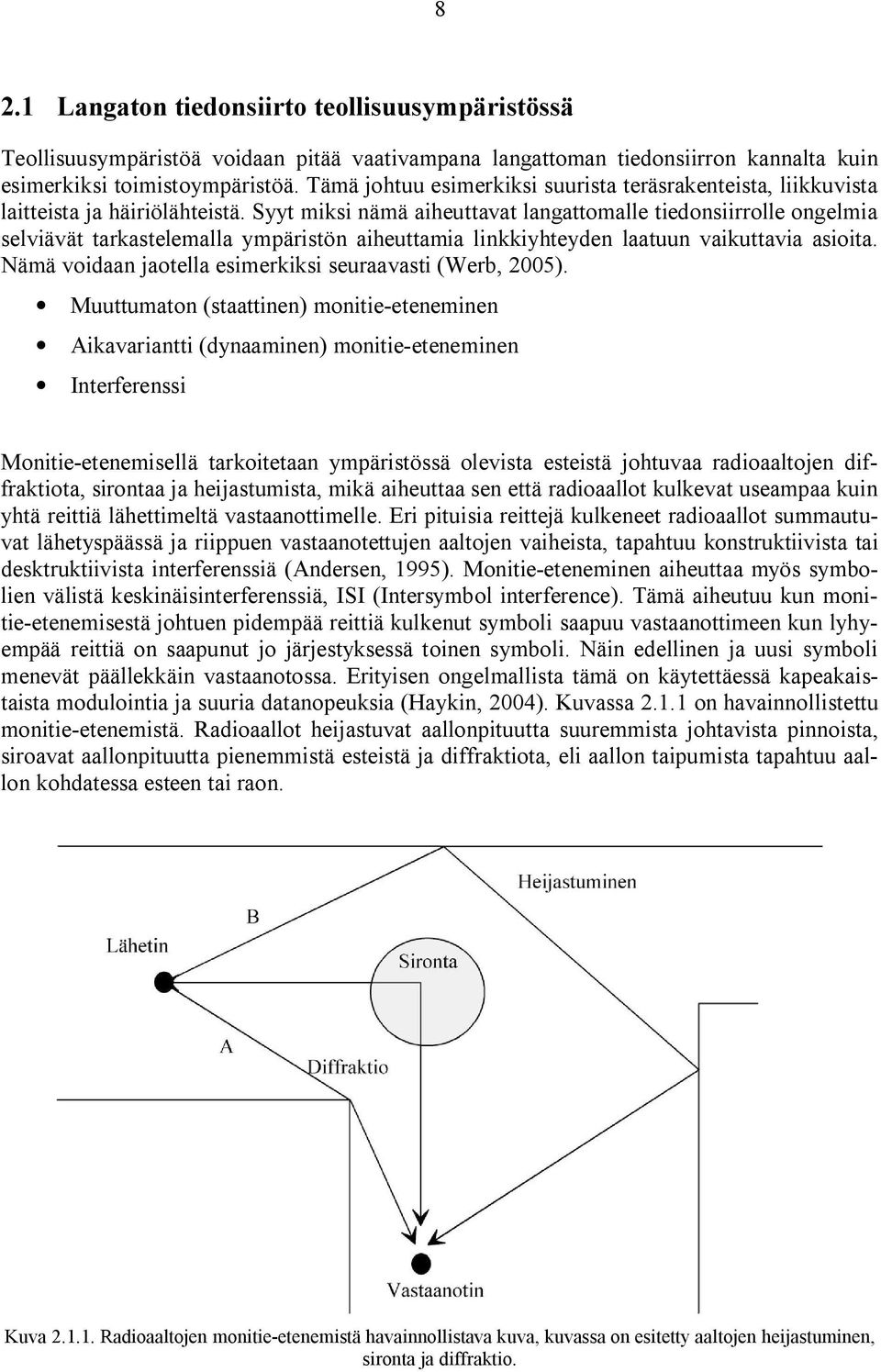 Syyt miksi nämä aiheuttavat langattomalle tiedonsiirrolle ongelmia selviävät tarkastelemalla ympäristön aiheuttamia linkkiyhteyden laatuun vaikuttavia asioita.