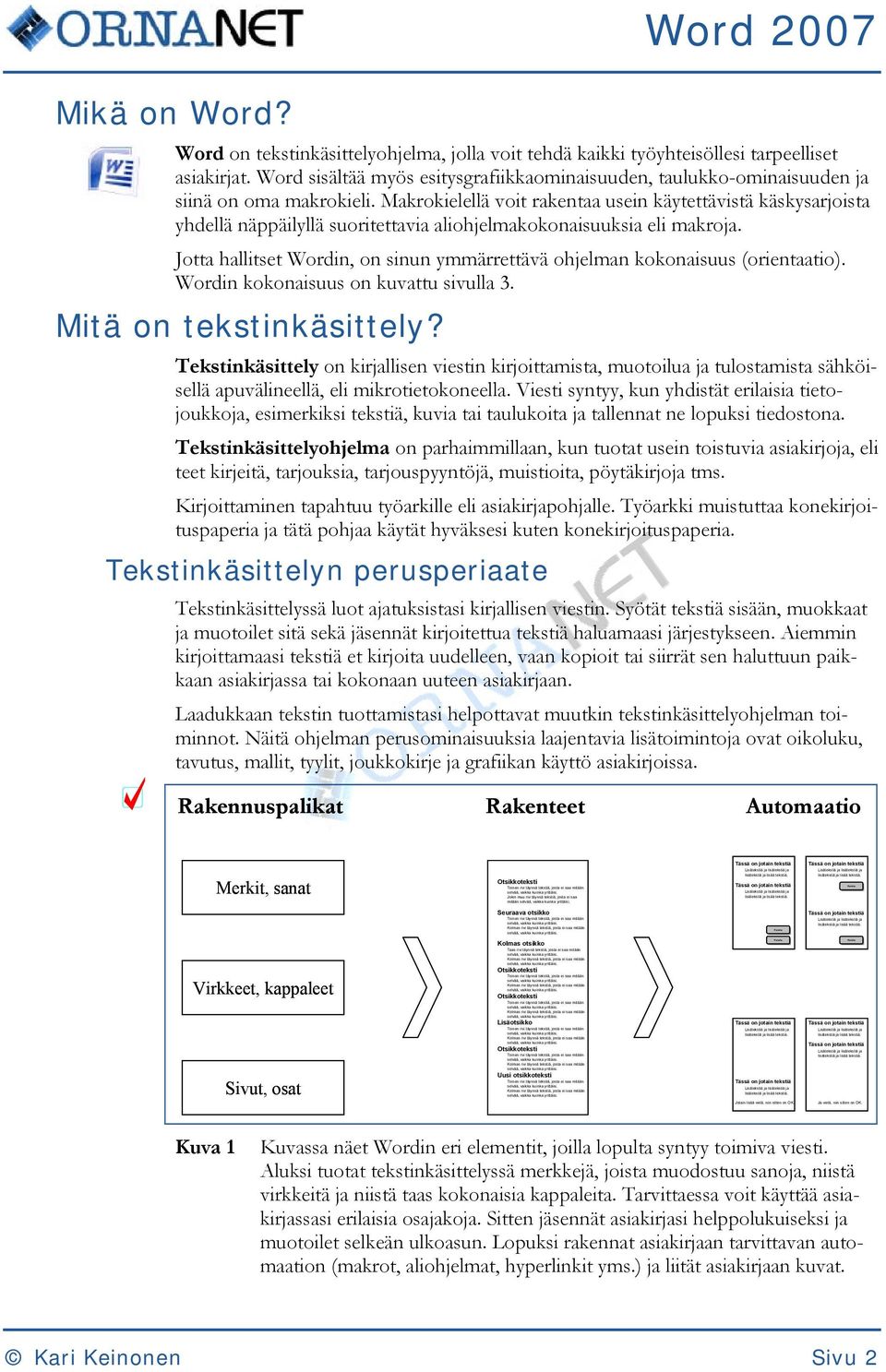 Makrokielellä voit rakentaa usein käytettävistä käskysarjoista yhdellä näppäilyllä suoritettavia aliohjelmakokonaisuuksia eli makroja.