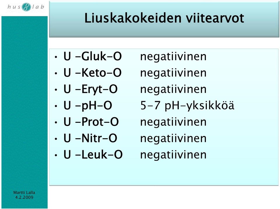 -Leuk-O negatiivinen negatiivinen negatiivinen