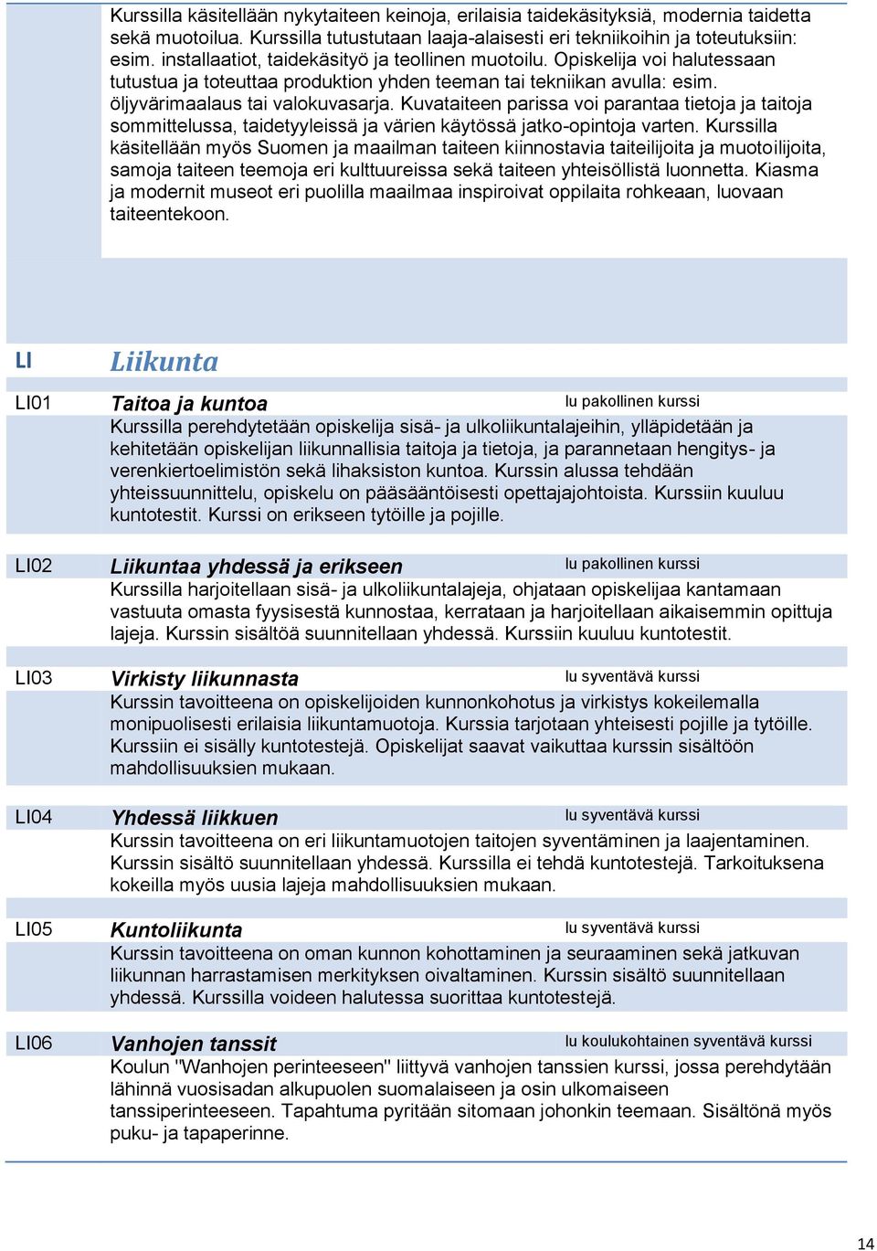 Kuvataiteen parissa voi parantaa tietoja ja taitoja sommittelussa, taidetyyleissä ja värien käytössä jatko-opintoja varten.