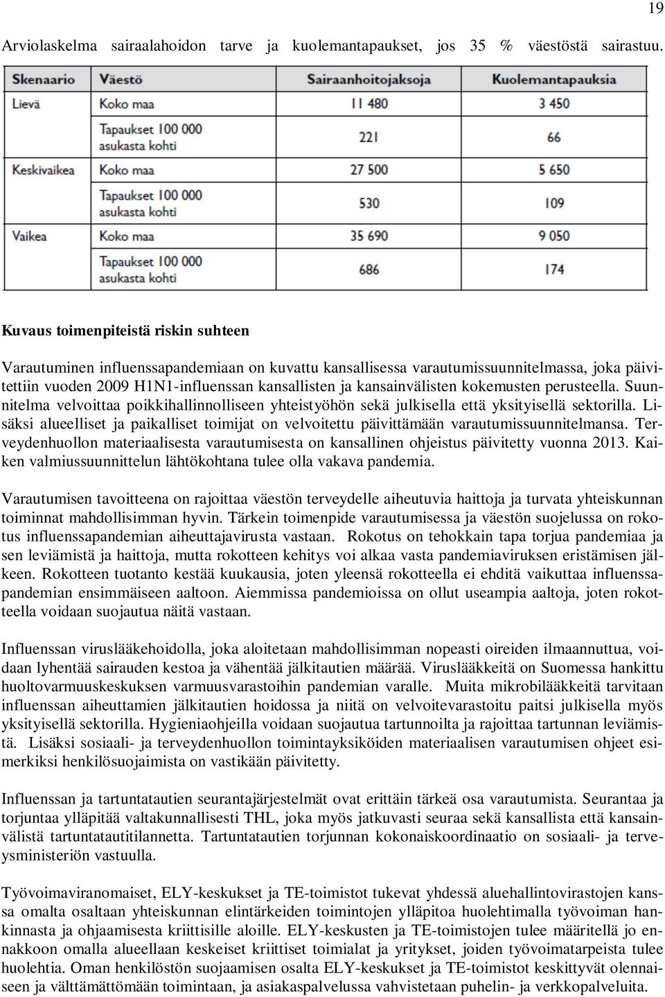 kansainvälisten kokemusten perusteella. Suunnitelma velvoittaa poikkihallinnolliseen yhteistyöhön sekä julkisella että yksityisellä sektorilla.