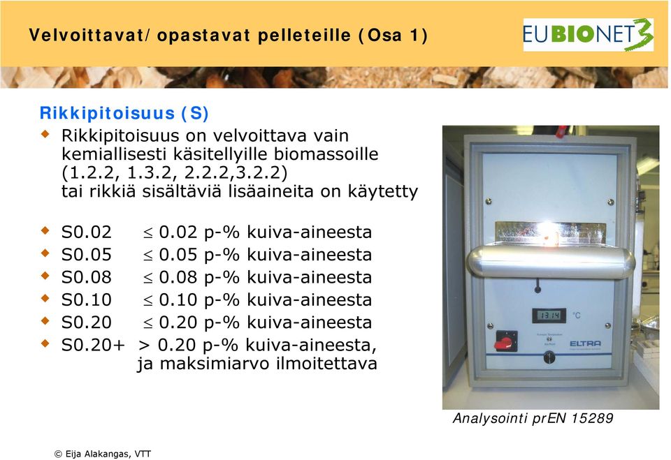 02 p-% kuiva-aineesta S0.05 0.05 p-% kuiva-aineesta S0.08 0.08 p-% kuiva-aineesta S0.10 0.