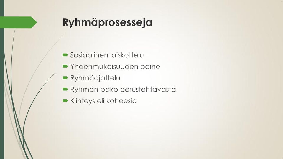 paine Ryhmäajattelu Ryhmän pako