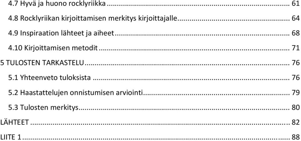 9 Inspiraation lähteet ja aiheet... 68 4.10 Kirjoittamisen metodit.