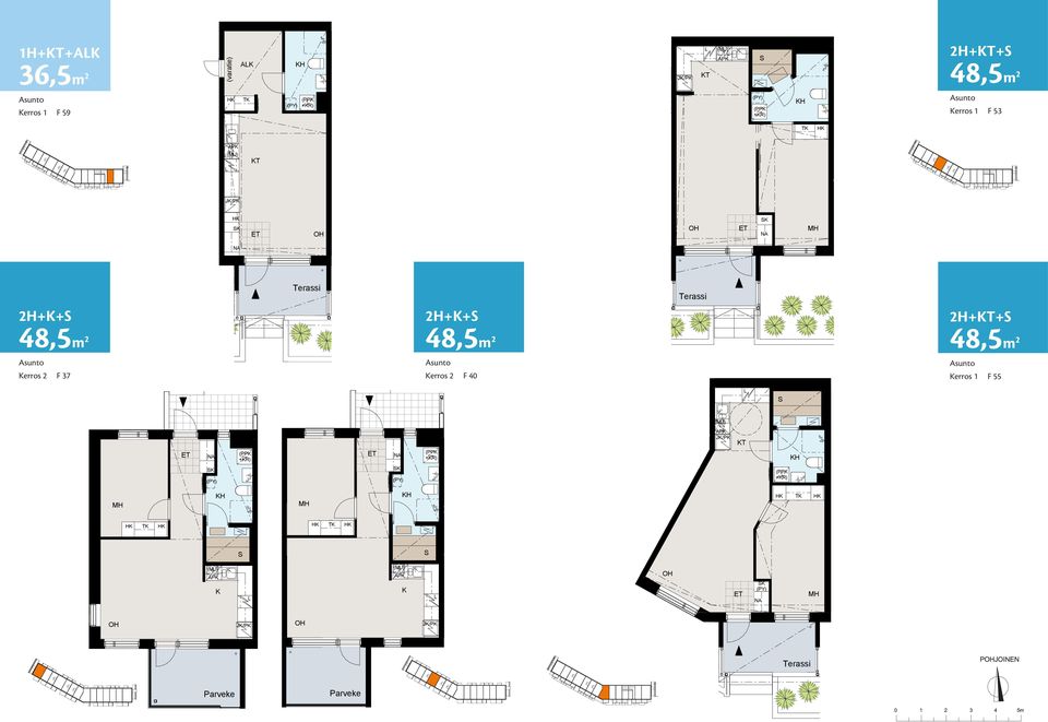 48,5 m² 2H+K+ s Oy Tallimäki, Talo s 55 2H++ 48,5 m² 2H++ 48,5m 2 48,5m 2