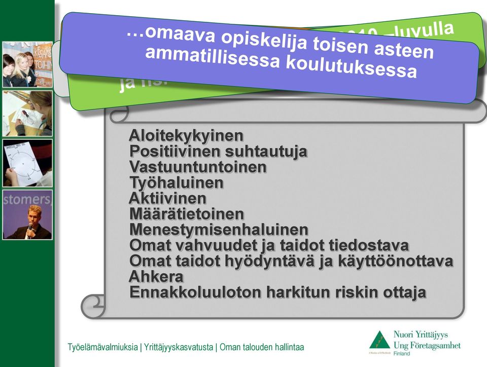 Omat vahvuudet ja taidot tiedostava Omat taidot hyödyntävä