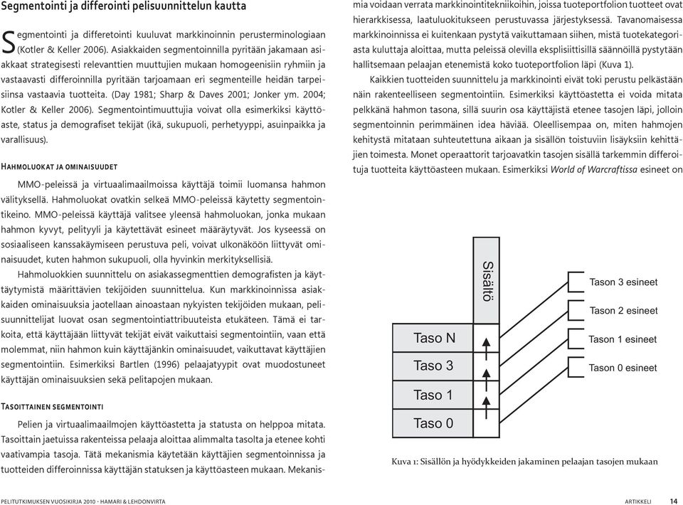 tarpeisiinsa vastaavia tuotteita. (Day 1981; Sharp & Daves 2001; Jonker ym. 2004; Kotler & Keller 2006).