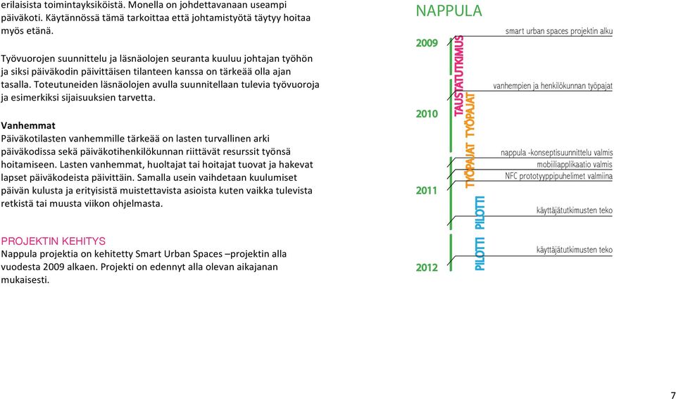 Toteutuneiden läsnäolojen avulla suunnitellaan tulevia työvuoroja ja esimerkiksi sijaisuuksien tarvetta.