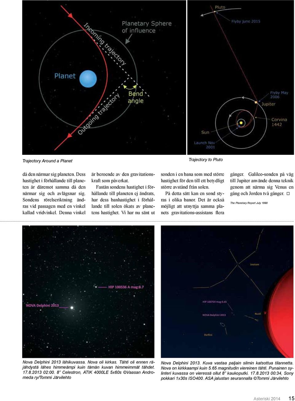Fastän sondens hastighet i förhållande till planeten ej ändrats, har dess banhastighet i förhållande till solen ökats av planetens hastighet.