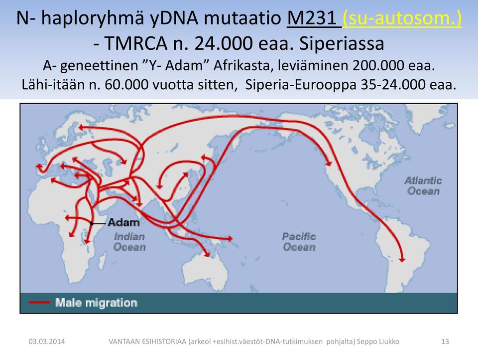 Lähi-itään n. 60.000 vuotta sitten, Siperia-Eurooppa 35-24.000 eaa. 03.