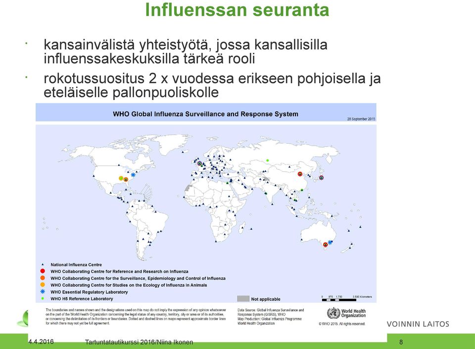 influenssakeskuksilla tärkeä rooli