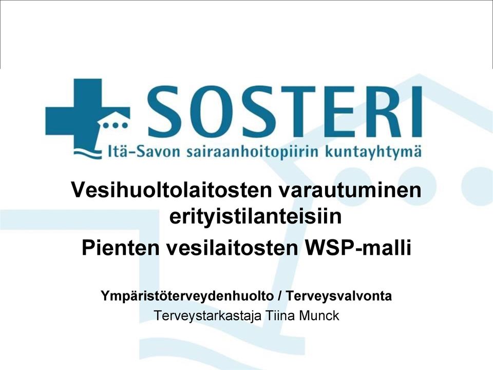 vesilaitosten WSP-malli