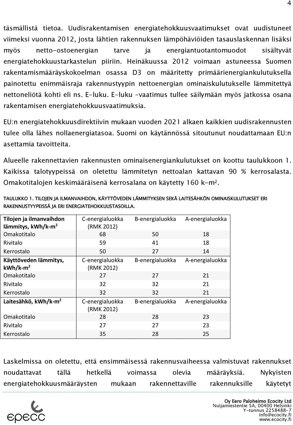 energiantuotantomuodot sisältyvät energiatehokkuustarkastelun piiriin.