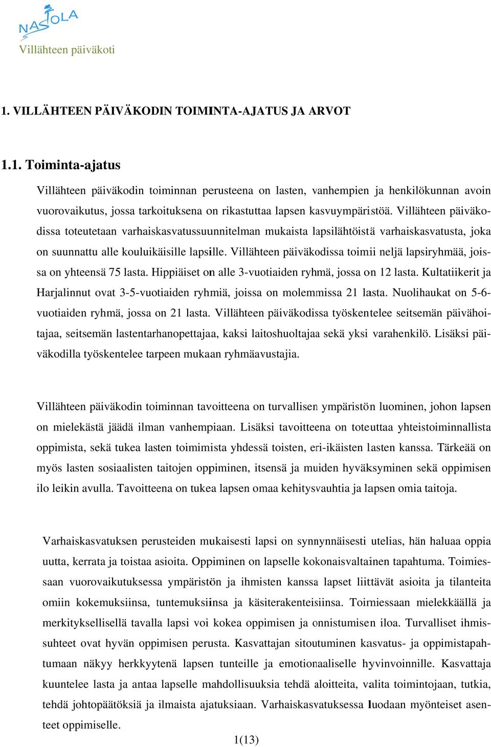 Hippiäiset onn alle 3-vuotiaiden ryhmä, jossa on 12 lasta.