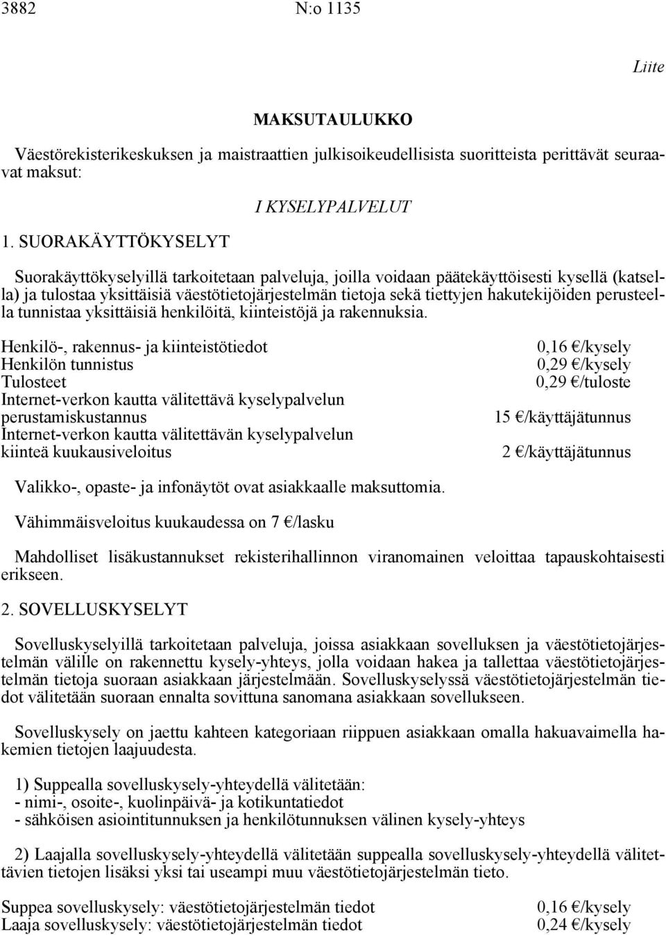 tiettyjen hakutekijöiden perusteella tunnistaa yksittäisiä henkilöitä, kiinteistöjä ja rakennuksia.