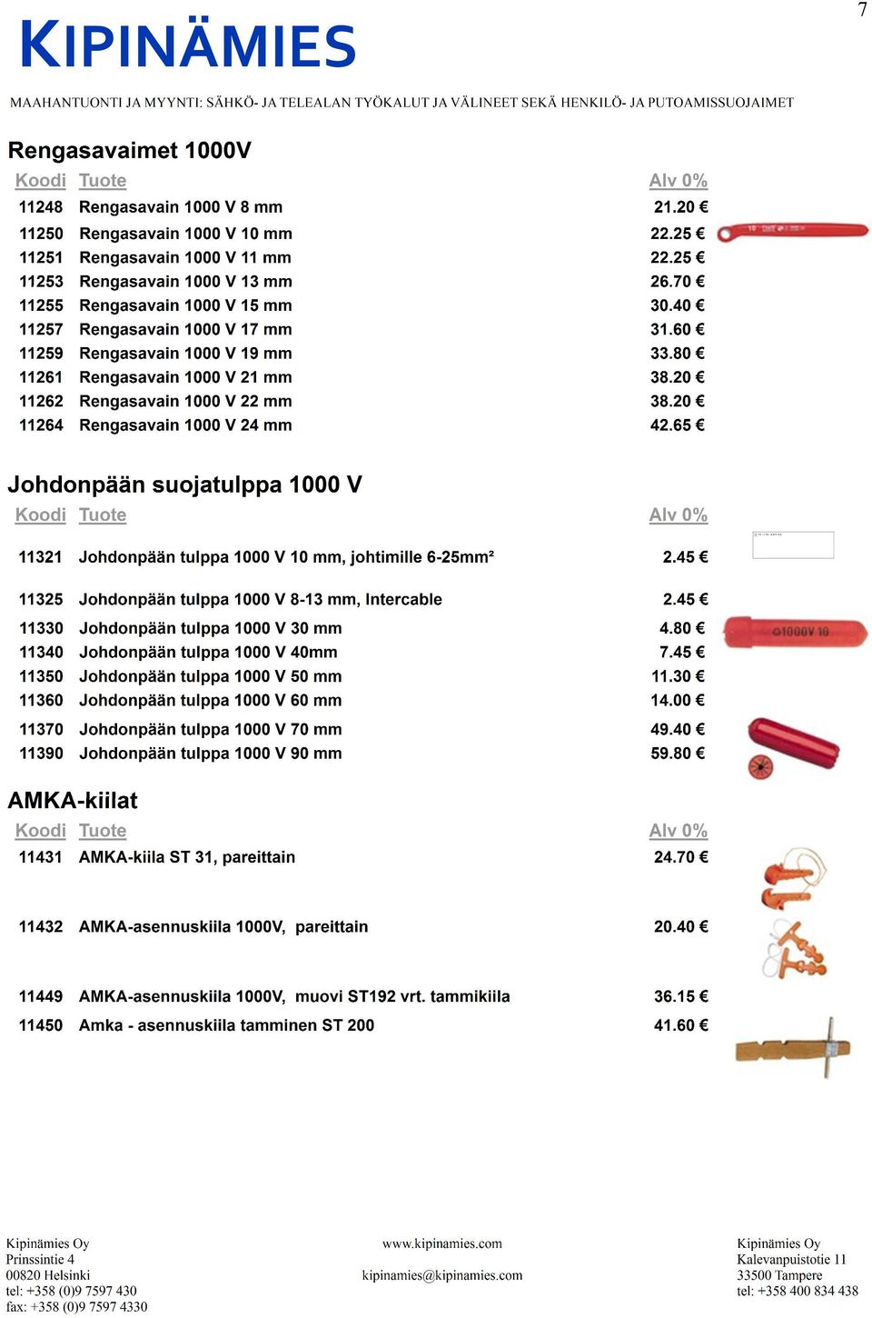 mm Rengasavain 1000 V 24 mm Johdonpään suojatulppa 1000 V Koodi Tuote Alv 0% 11321 Johdonpään tulppa 1000 V 10 mm, johtimille 6-25mm² 2.45 11325 Johdonpään tulppa 1000 V 8-13 mm, Intercable 2.