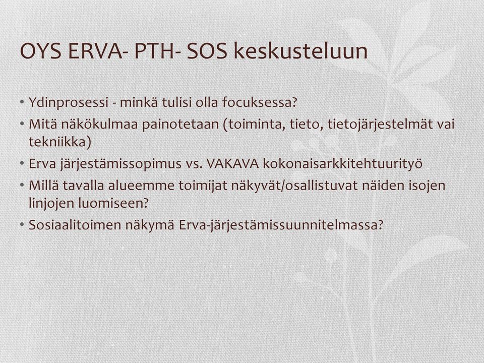 järjestämissopimus vs.