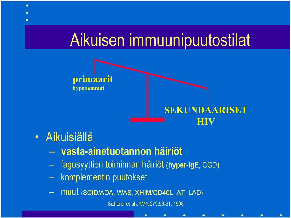 vasta-ainetuotannon häiriöt fagosyyttien toiminnan häiriöt