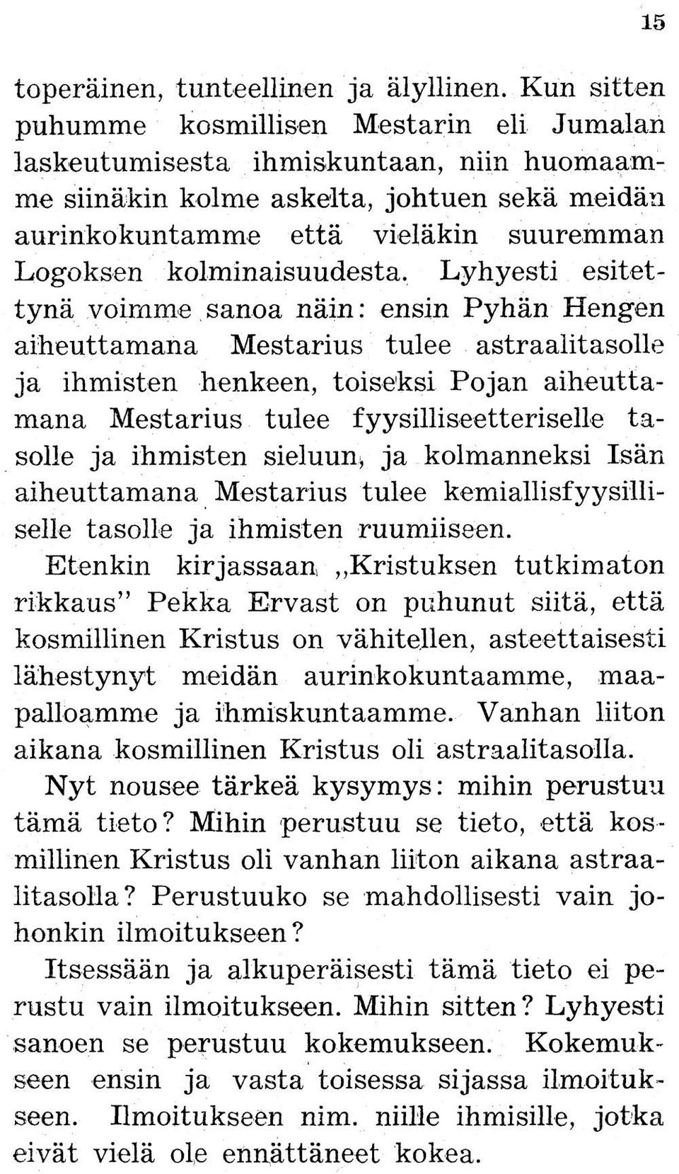 kolminaisuudesta.