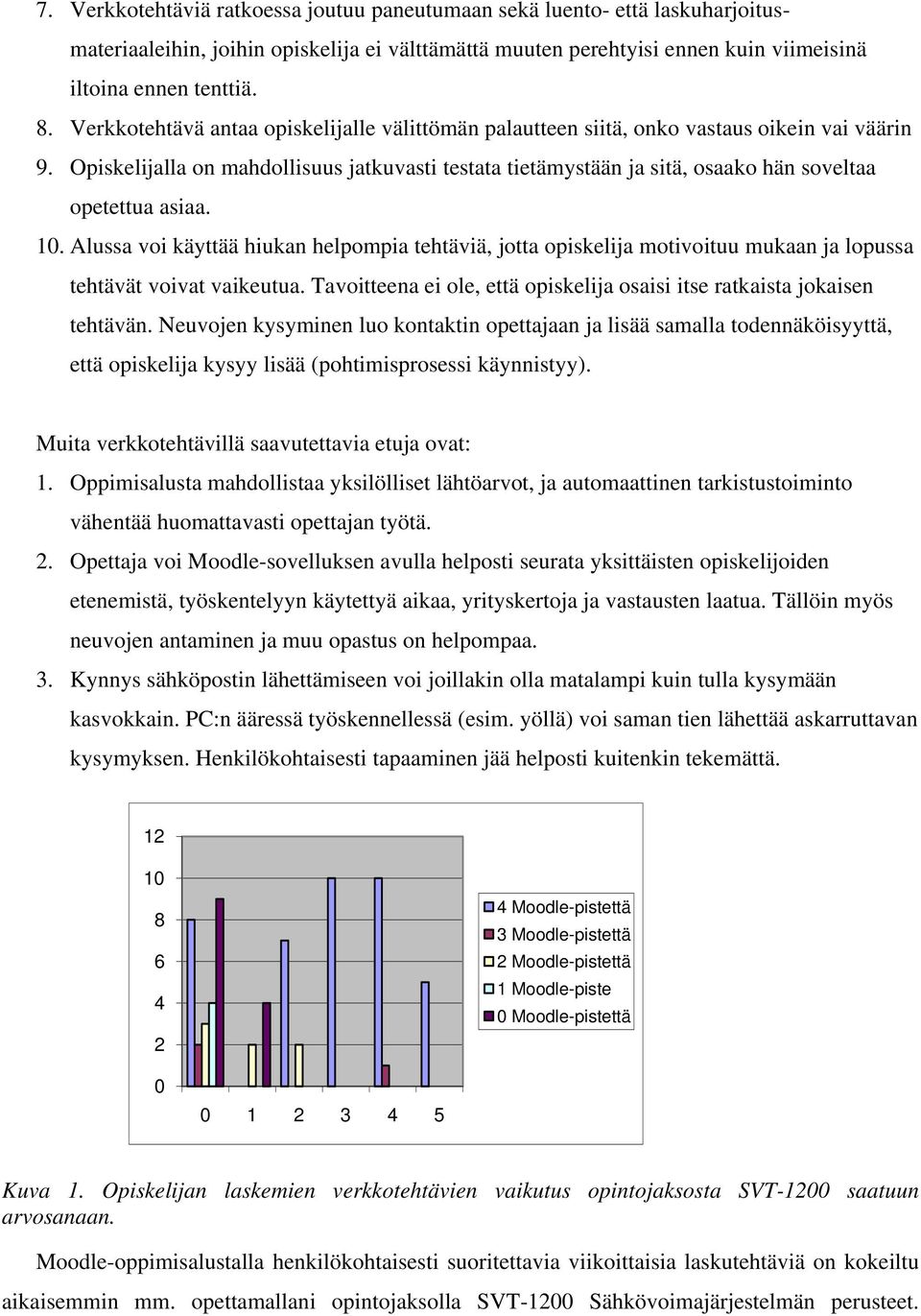 Opiskelijalla on mahdollisuus jatkuvasti testata tietämystään ja sitä, osaako hän soveltaa opetettua asiaa. 10.