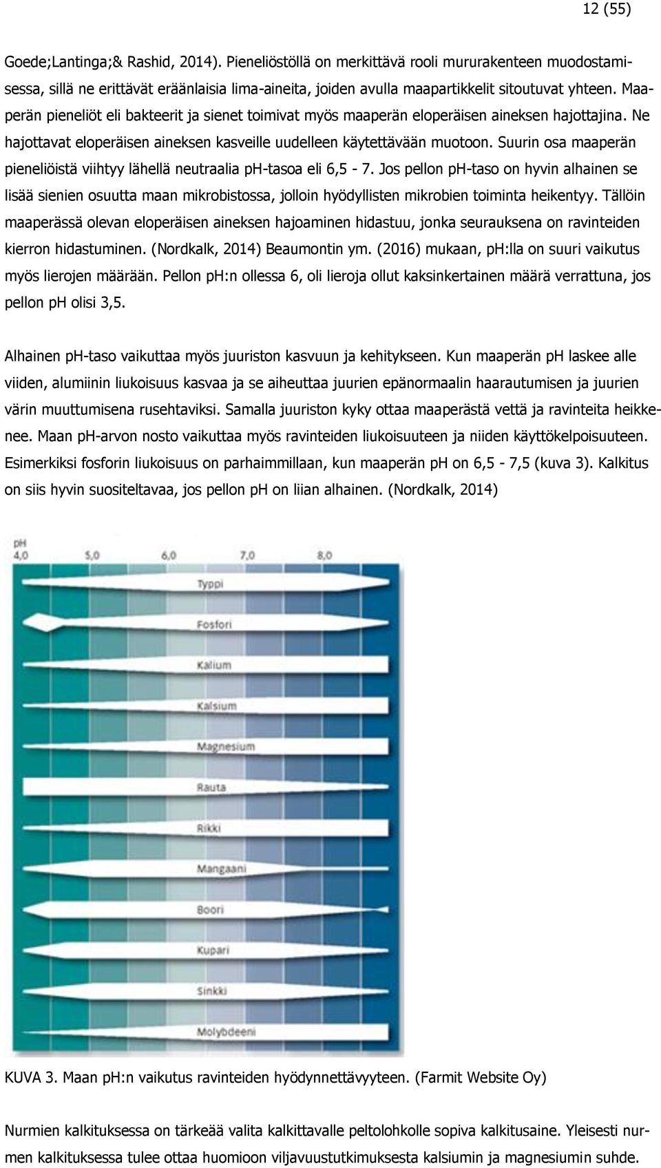 Suurin osa maaperän pieneliöistä viihtyy lähellä neutraalia ph-tasoa eli 6,5-7.