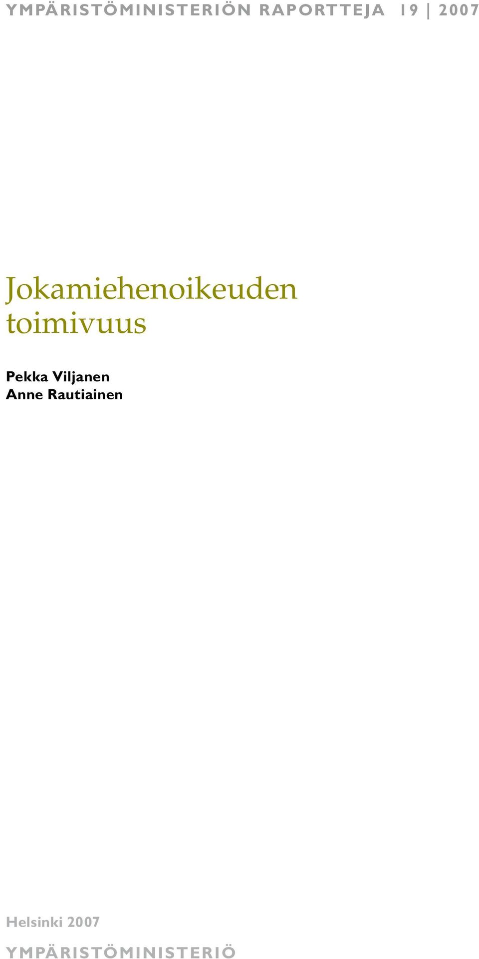 toimivuus Pekka Viljanen Anne