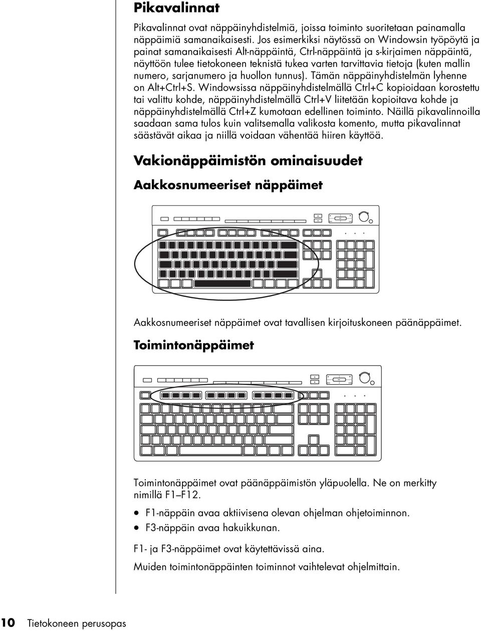 (kuten mallin numero, sarjanumero ja huollon tunnus). Tämän näppäinyhdistelmän lyhenne on Alt+Ctrl+S.