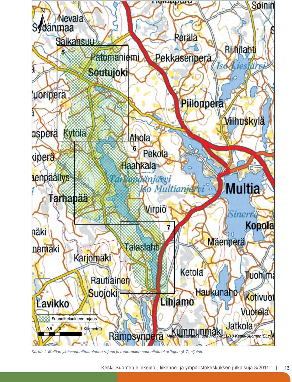 tarkempien suunnitelmakarttojen (5-7)