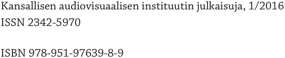 instituutin julkaisuja,