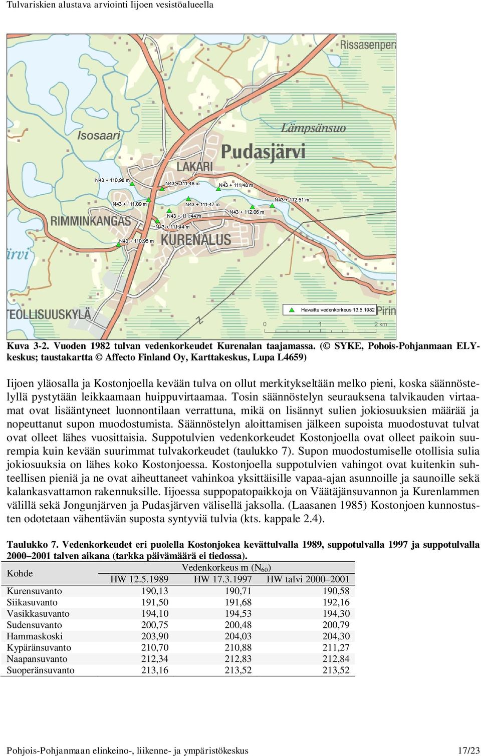 säännöstelyllä pystytään leikkaamaan huippuvirtaamaa.