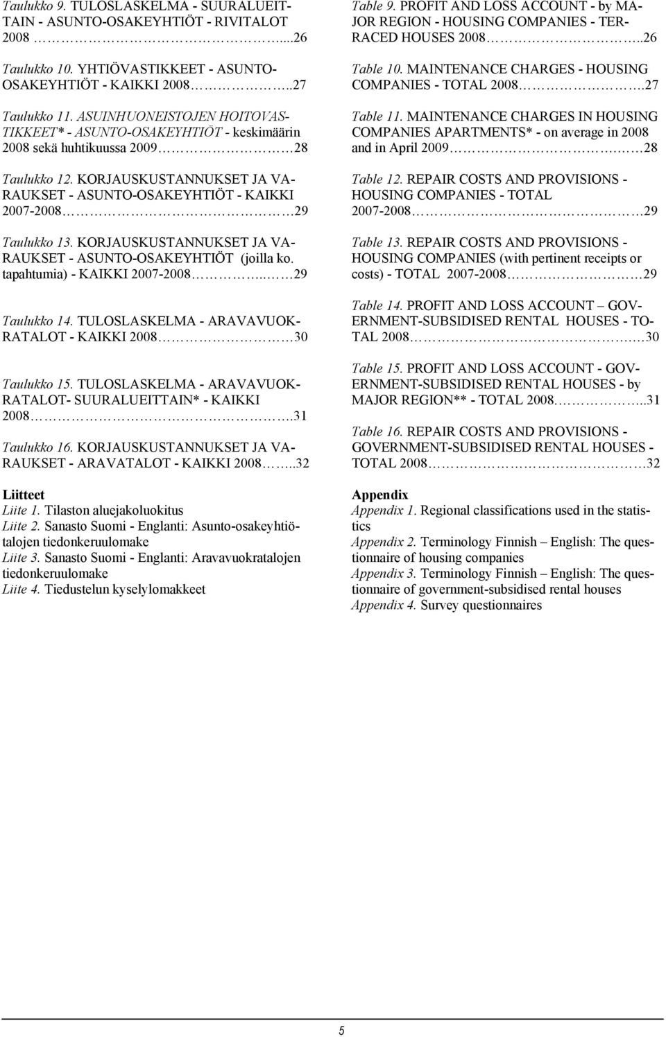 KORJAUSKUSTANNUKSET JA VA- RAUKSET - ASUNTO-OSAKEYHTIÖT - KAIKKI 2007-2008 29 Taulukko 13. KORJAUSKUSTANNUKSET JA VA- RAUKSET - ASUNTO-OSAKEYHTIÖT (joilla ko. tapahtumia) - KAIKKI 2007-2008.