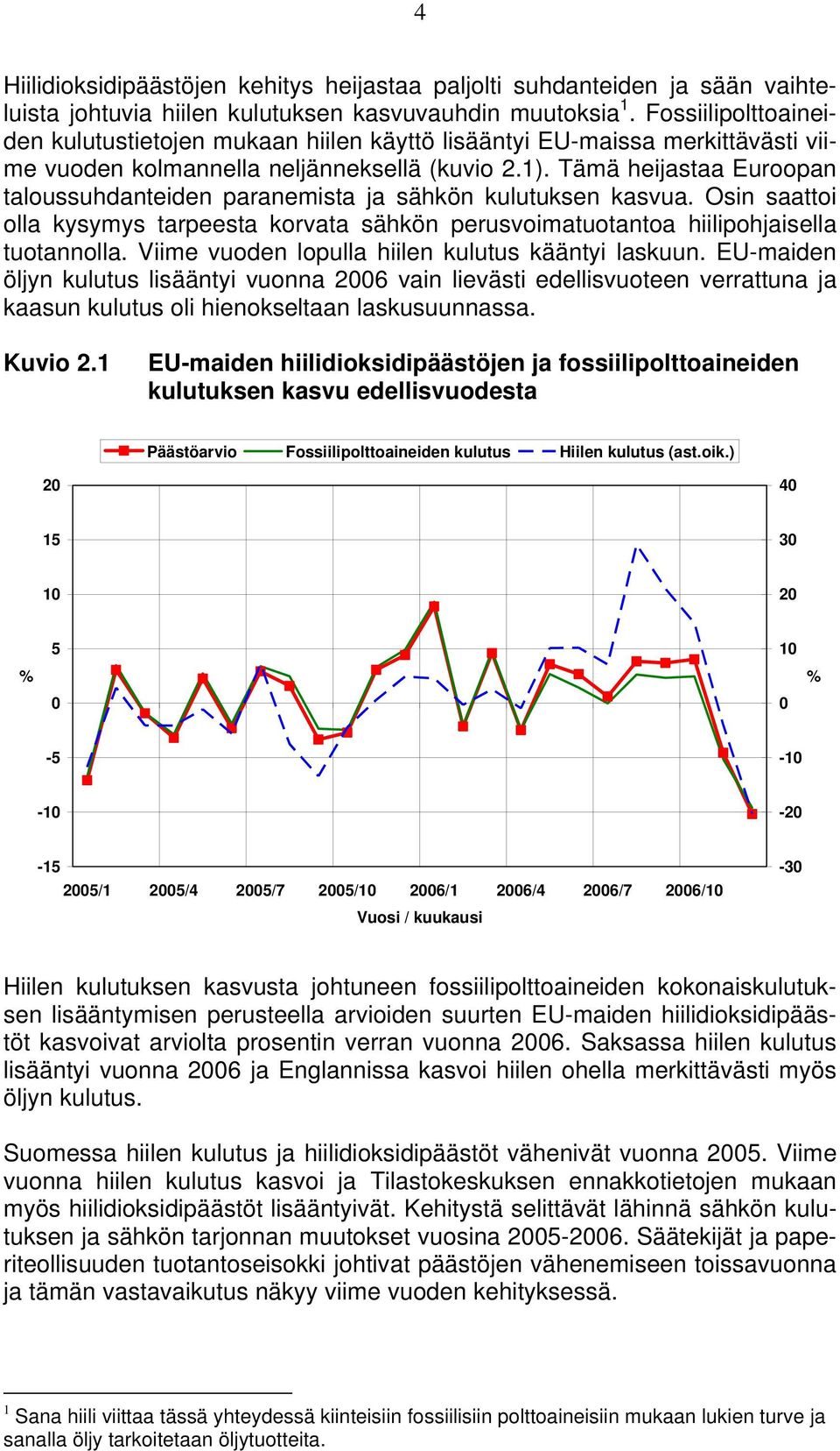 Tämä heijastaa Euroopan taloussuhdanteiden paranemista ja sähkön kulutuksen kasvua. Osin saattoi olla kysymys tarpeesta korvata sähkön perusvoimatuotantoa hiilipohjaisella tuotannolla.