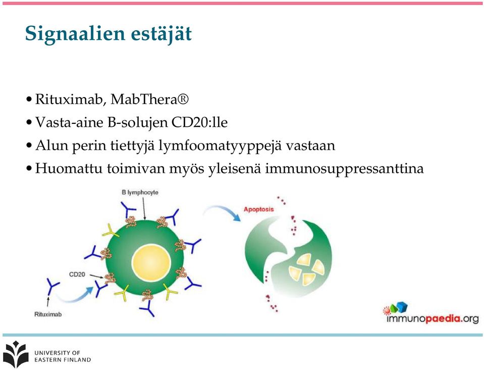 tiettyjä lymfoomatyyppejä vastaan