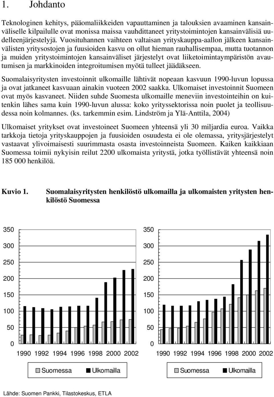 Vuosituhannen vaihteen valtaisan yrityskauppa-aallon jälkeen kansainvälisten yritysostojen ja fuusioiden kasvu on ollut hieman rauhallisempaa, mutta tuotannon ja muiden yritystoimintojen