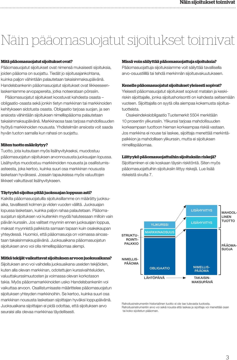 Handelsbankenin pääomasuojatut sijoitukset ovat liikkeeseenlaskemiamme arvopapereita, jotka noteerataan pörssiin.