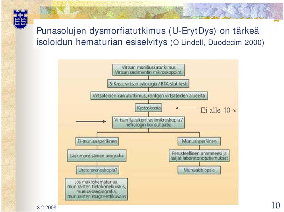 hematurian esiselvitys (O