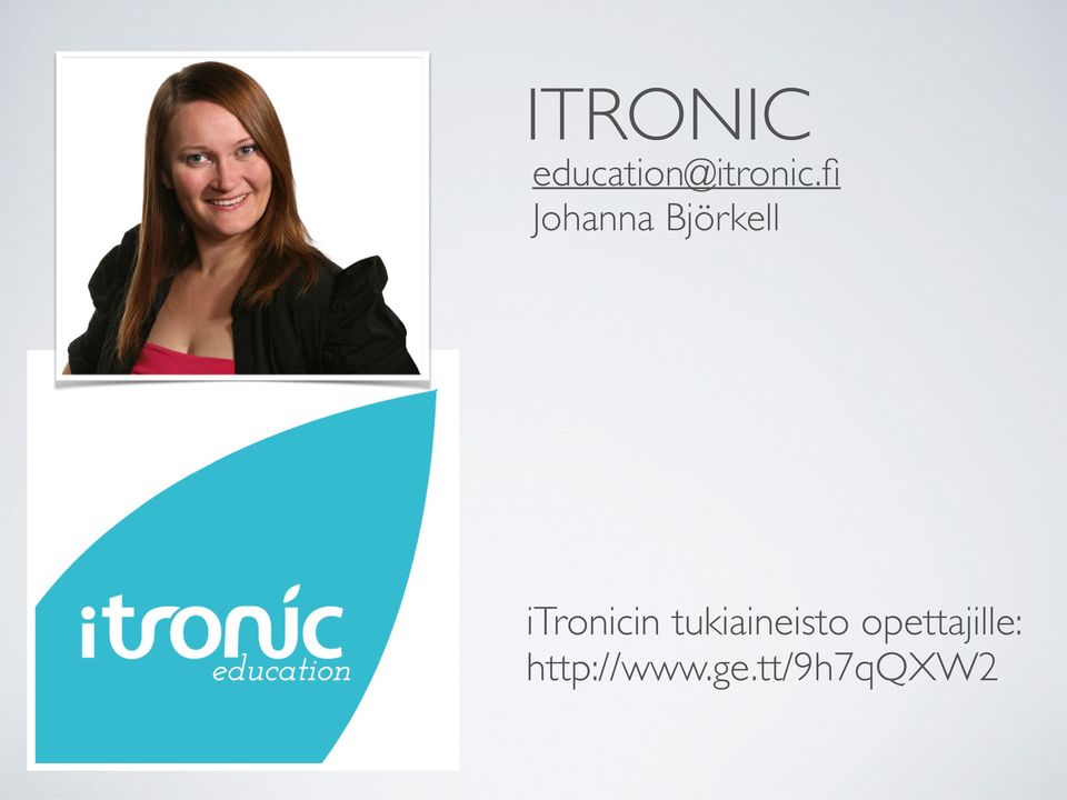 itronicin tukiaineisto