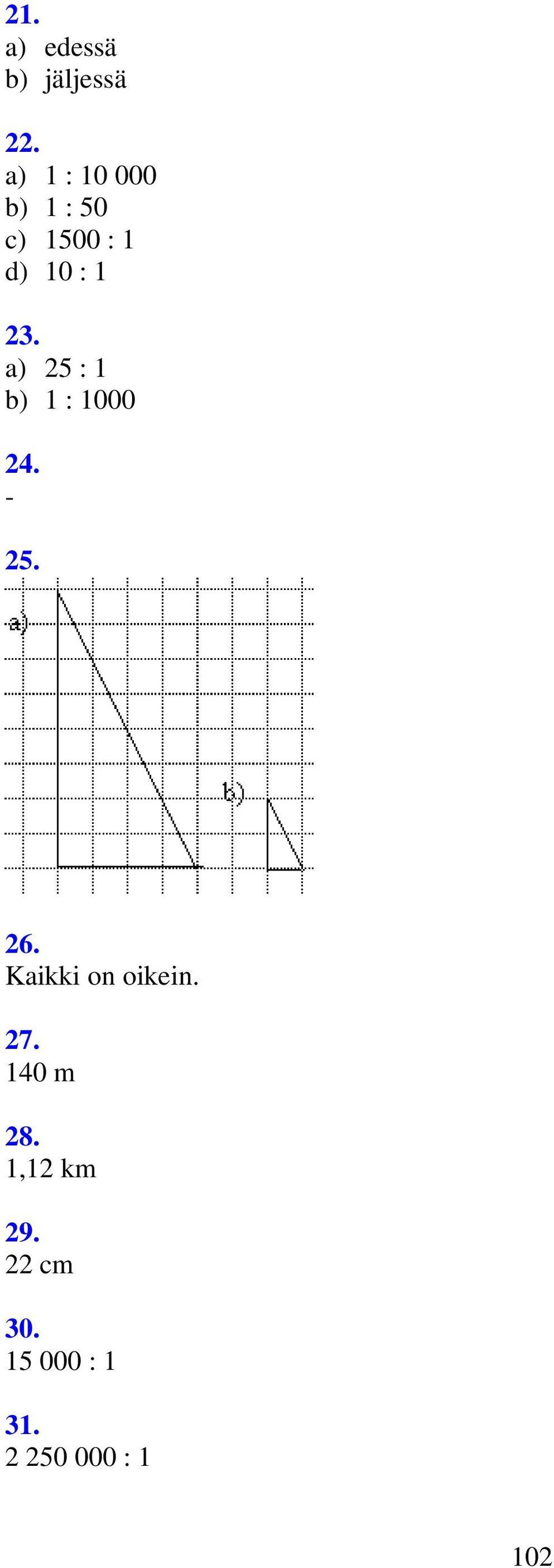 3. a) 5 : 1 b) 1 : 1000 4. - 5. 6.