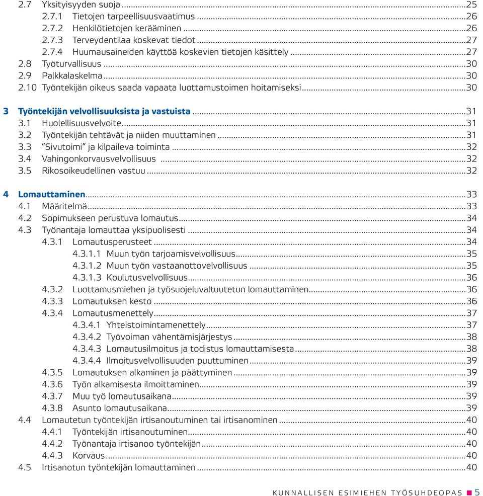 1 Huolellisuusvelvoite...31 3.2 Työntekijän tehtävät ja niiden muuttaminen...31 3.3 Sivutoimi ja kilpaileva toiminta...32 3.4 Vahingonkorvausvelvollisuus...32 3.5 Rikosoikeudellinen vastuu.