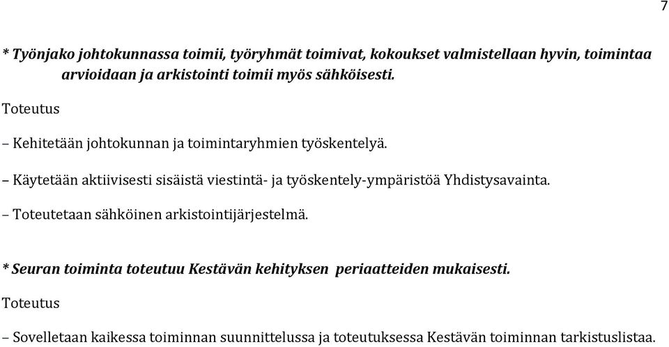 Käytetään aktiivisesti sisäistä viestintä- ja työskentely-ympäristöä Yhdistysavainta.