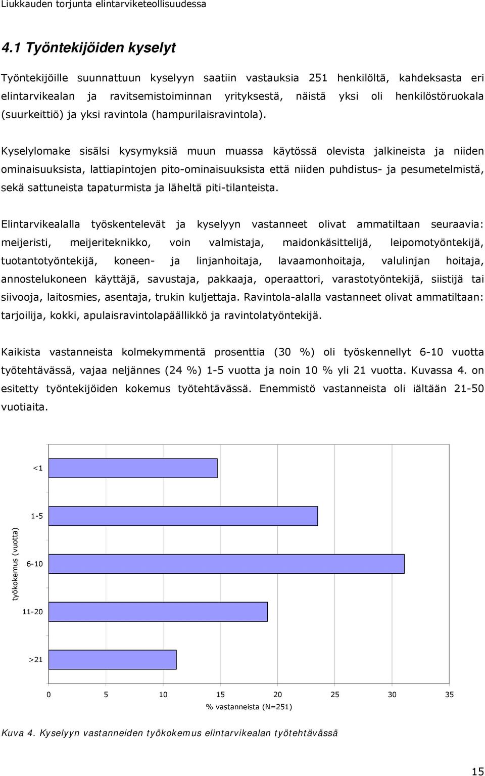 Kyselylomake sisälsi kysymyksiä muun muassa käytössä olevista jalkineista ja niiden ominaisuuksista, lattiapintojen pito-ominaisuuksista että niiden puhdistus- ja pesumetelmistä, sekä sattuneista