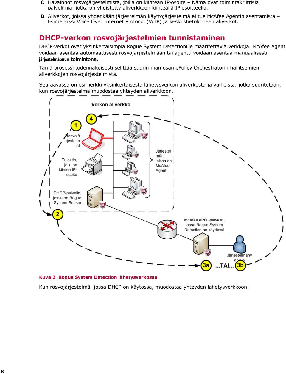 DHCP-verkon rosvojärjestelmien tunnistaminen DHCP verkot ovat yksinkertaisimpia Rogue System Detectionille määritettäviä verkkoja.