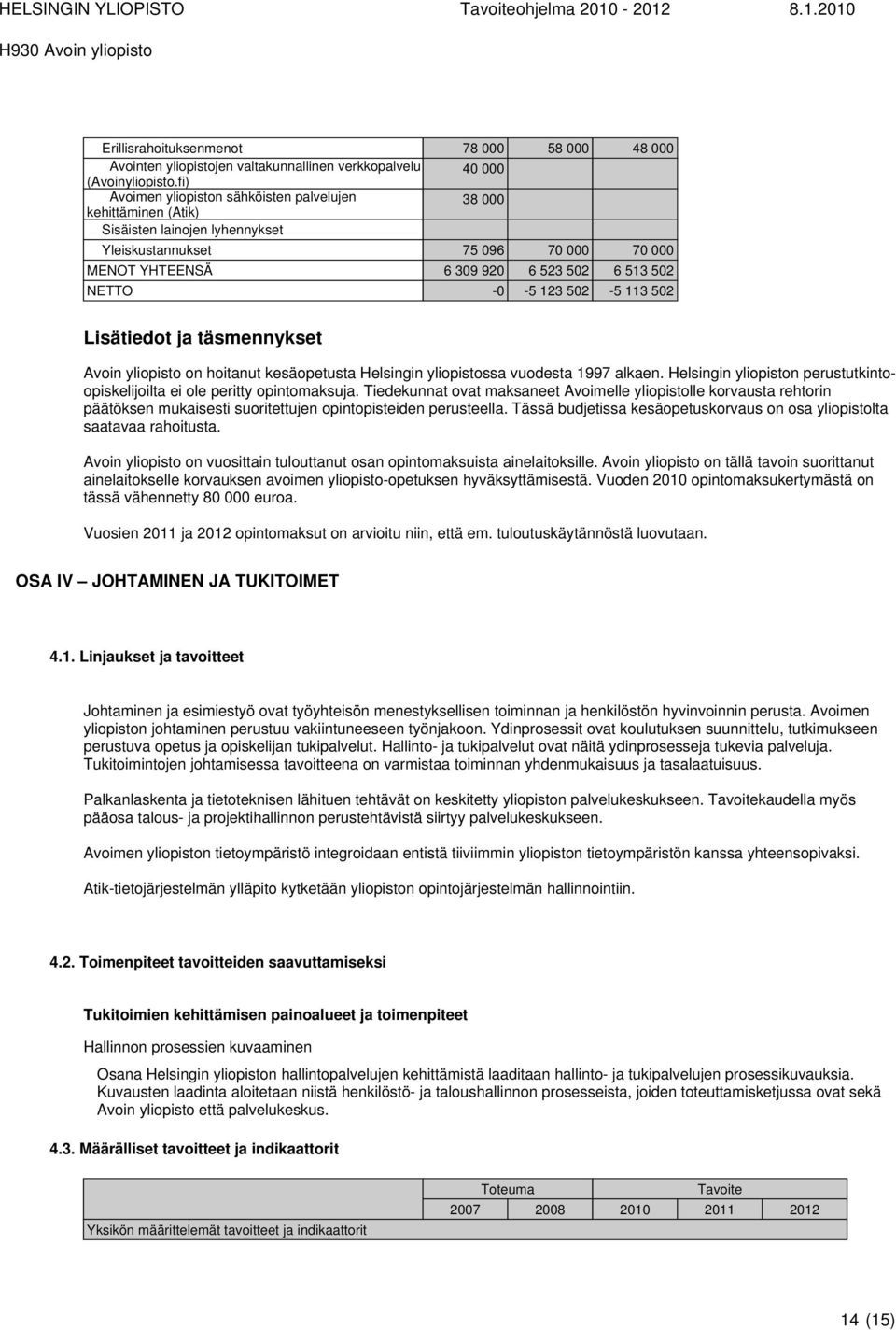 123 502-5 113 502 Lisätiedot ja täsmennykset Avoin yliopisto on hoitanut kesäopetusta Helsingin yliopistossa vuodesta 1997 alkaen.