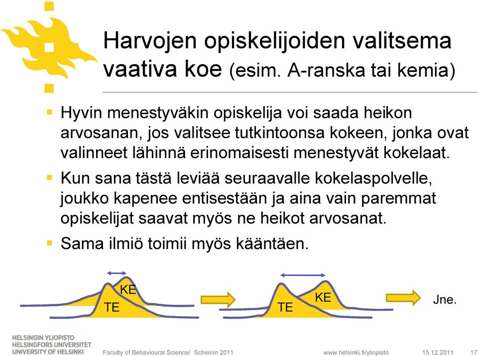 valinneet lähinnä erinomaisesti menestyvät kokelaat.