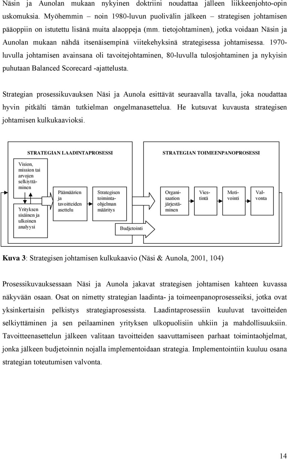 tietojohtaminen), jotka voidaan Näsin ja Aunolan mukaan nähdä itsenäisempinä viitekehyksinä strategisessa johtamisessa.