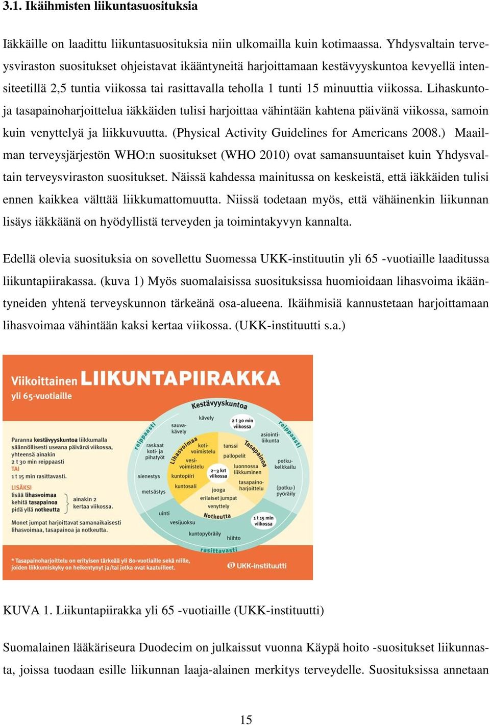 Lihaskuntoja tasapainoharjoittelua iäkkäiden tulisi harjoittaa vähintään kahtena päivänä viikossa, samoin kuin venyttelyä ja liikkuvuutta. (Physical Activity Guidelines for Americans 2008.